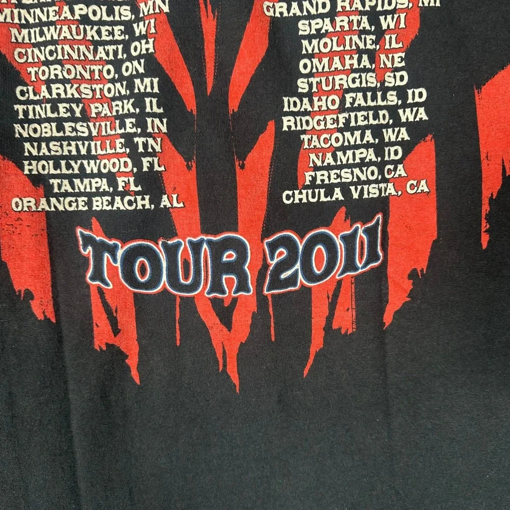 Poison Something To Believe In Tour 2011 Band T Shirt Mens Large Black - Picture 7 of 16